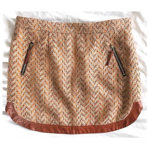 [ VINTAGE ] Herringbone Woven Mini Skirt - Picture 9 of 16